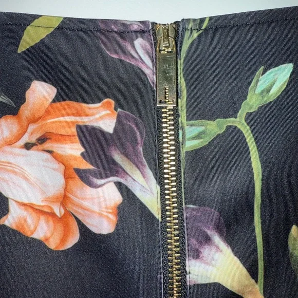 Ted Baker Floral Black Dress with Bird Print - Picture 3 of 5